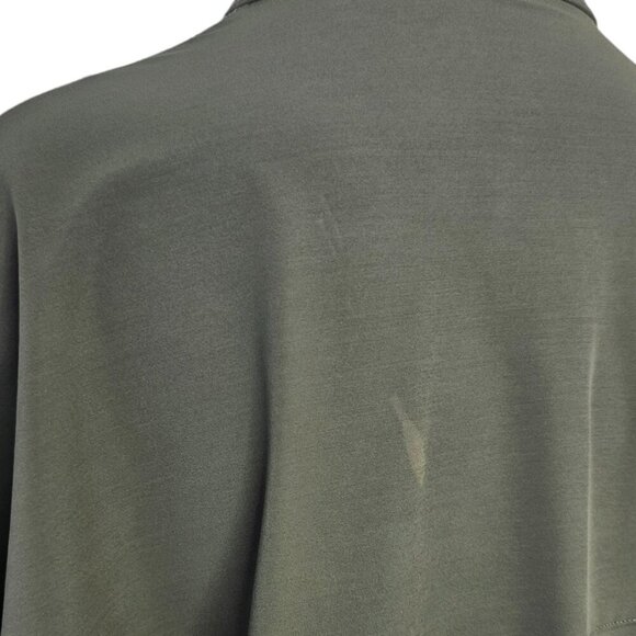 Aday Womens Something Borrowed Shirt, Green, Relaxed, Long, Stretch, Slit, XL - Picture 3 of 9